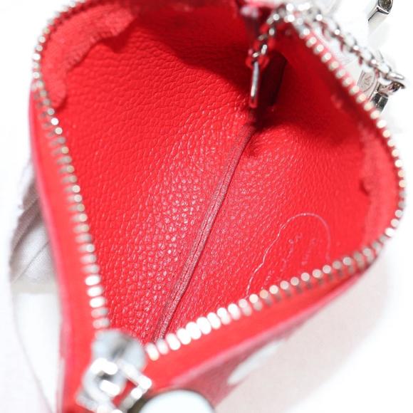 LOUIS VUITTON Yayoi Kusama Pochette Cles Coin Purse Red M81957 LV Auth 124768M - Picture 10 of 16